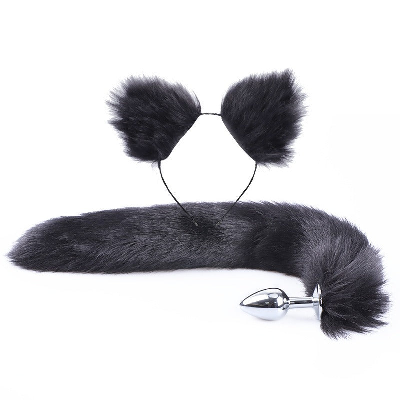 SM Erotic Fox Tail Anal Plug Metal Posterior Plug Adult Products Toys Artificial Tail Set Play