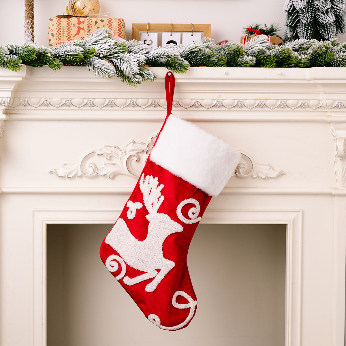 Christmas Decoration Products Creative Snowflake High end Christmas Socks Red Gift Socks Gift Bag